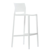 Taburete Bakhita Gaber blanco, apilable para interior y exterior
