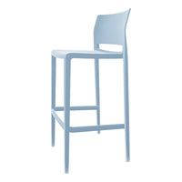 Taburete Bakhita Gaber celeste, apilable para interior y exterior