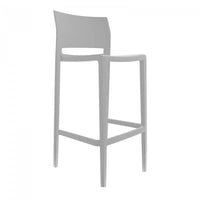 Taburete Bakhita Gaber gris claro, apilable para interior y exterior