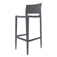 Taburete Bakhita Gaber gris oscuro, apilable para interior y exterior