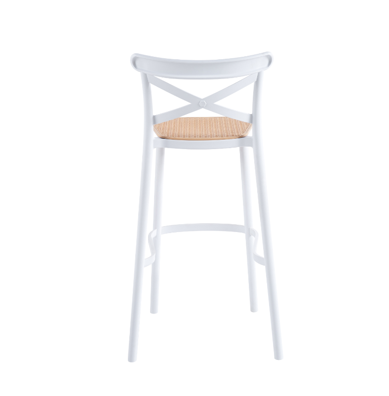 Taburete Crossback polipropileno  blanco