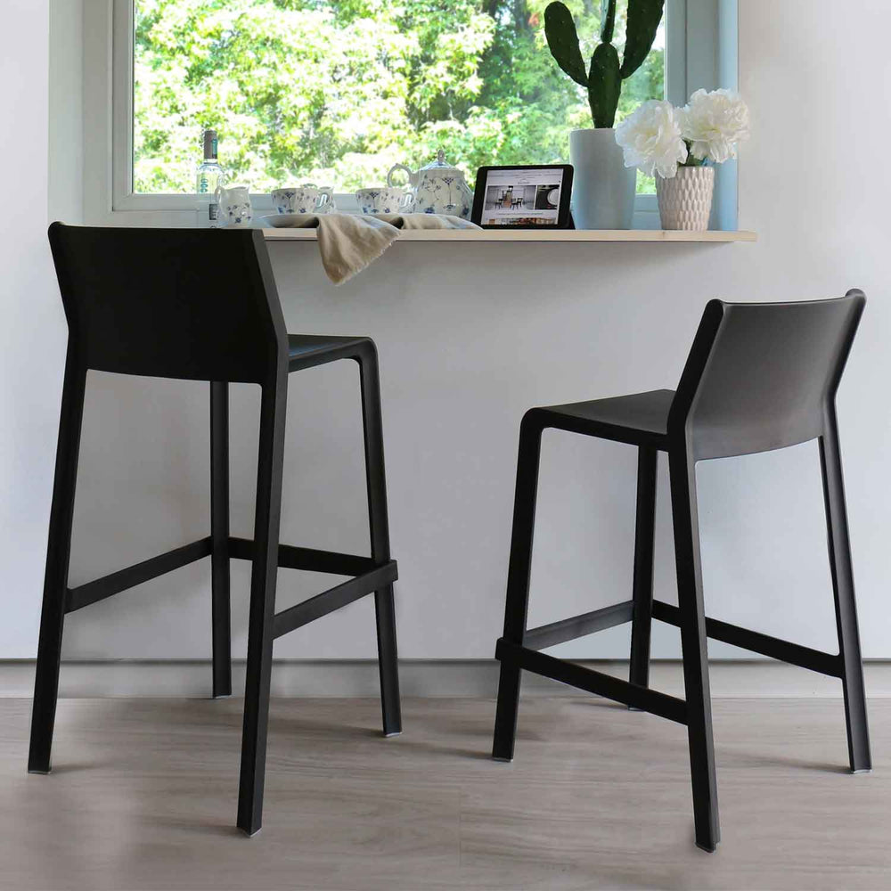 Taburete Trill Mini Nardi Grafito 65 cm vista lateral