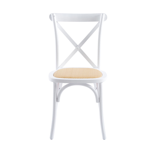 Silla Crossback madera blanca Vicca