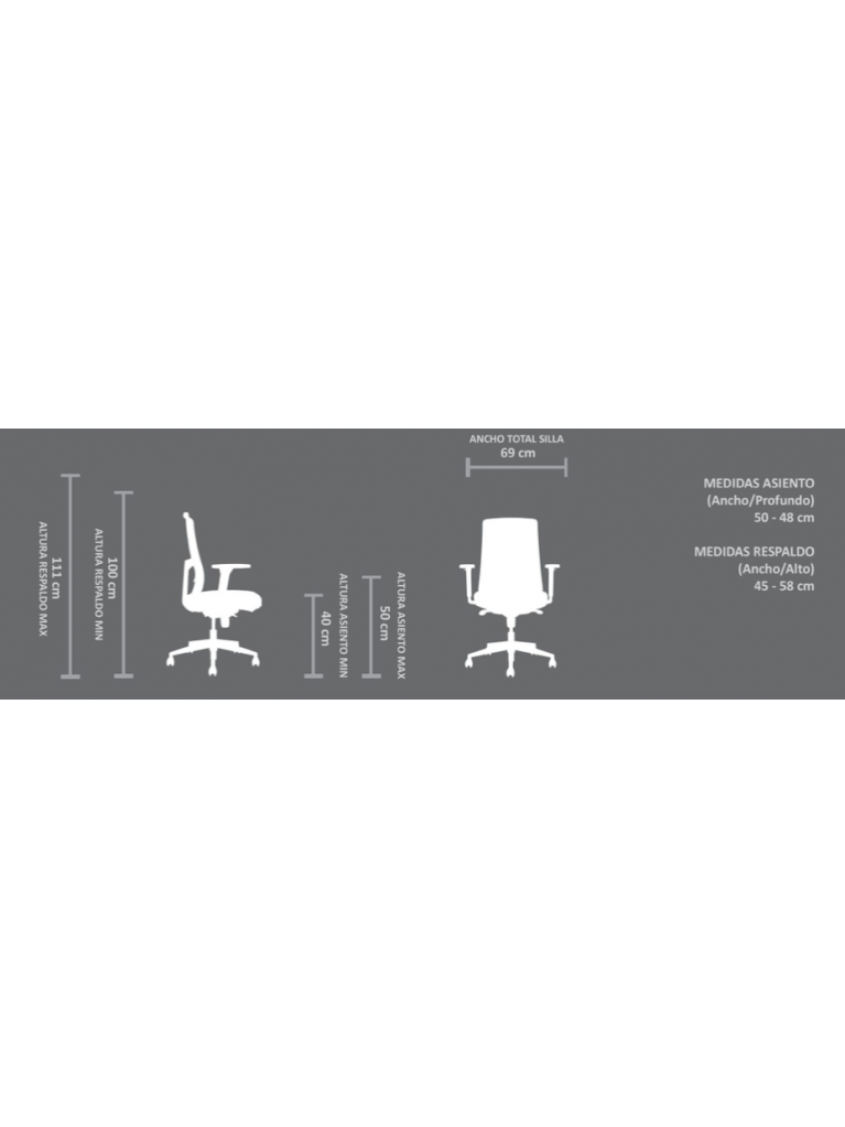 Silla Tela Gris