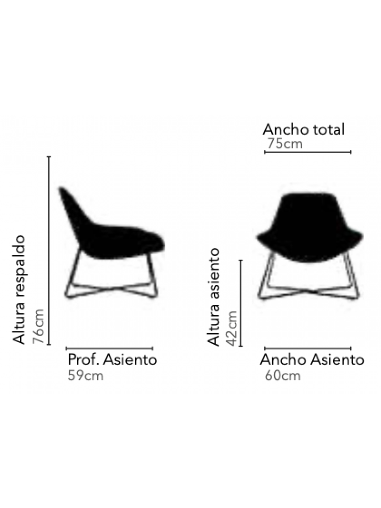 Poltrona Sara trineo