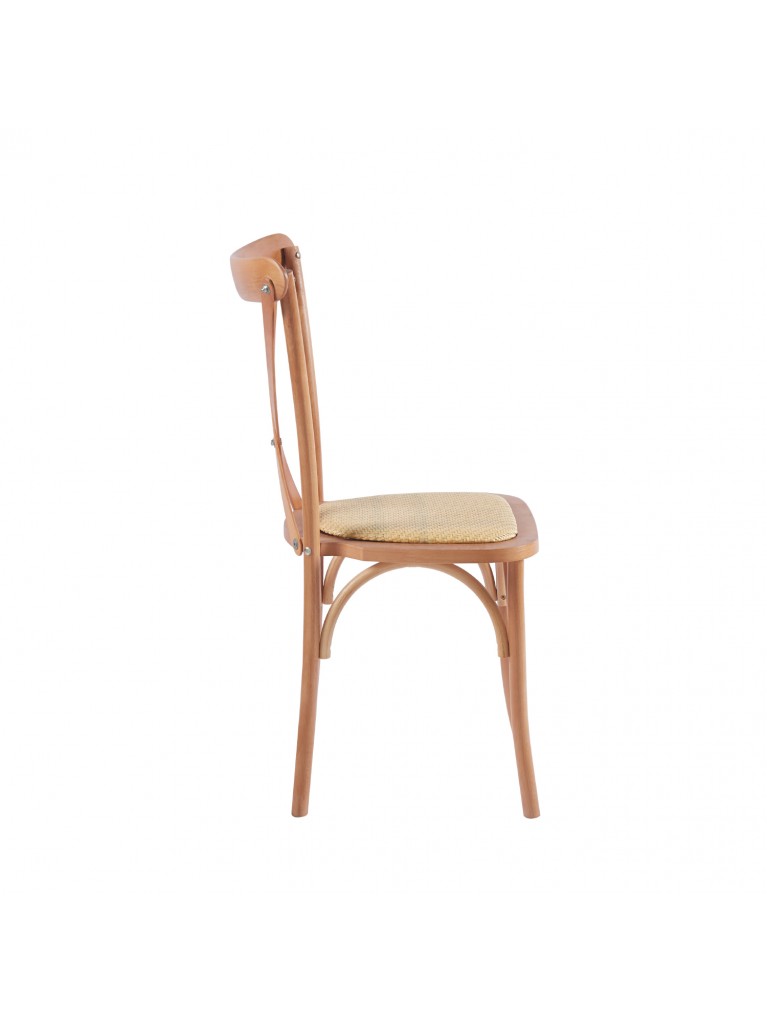 Silla Crossback Madera Rattan Natural