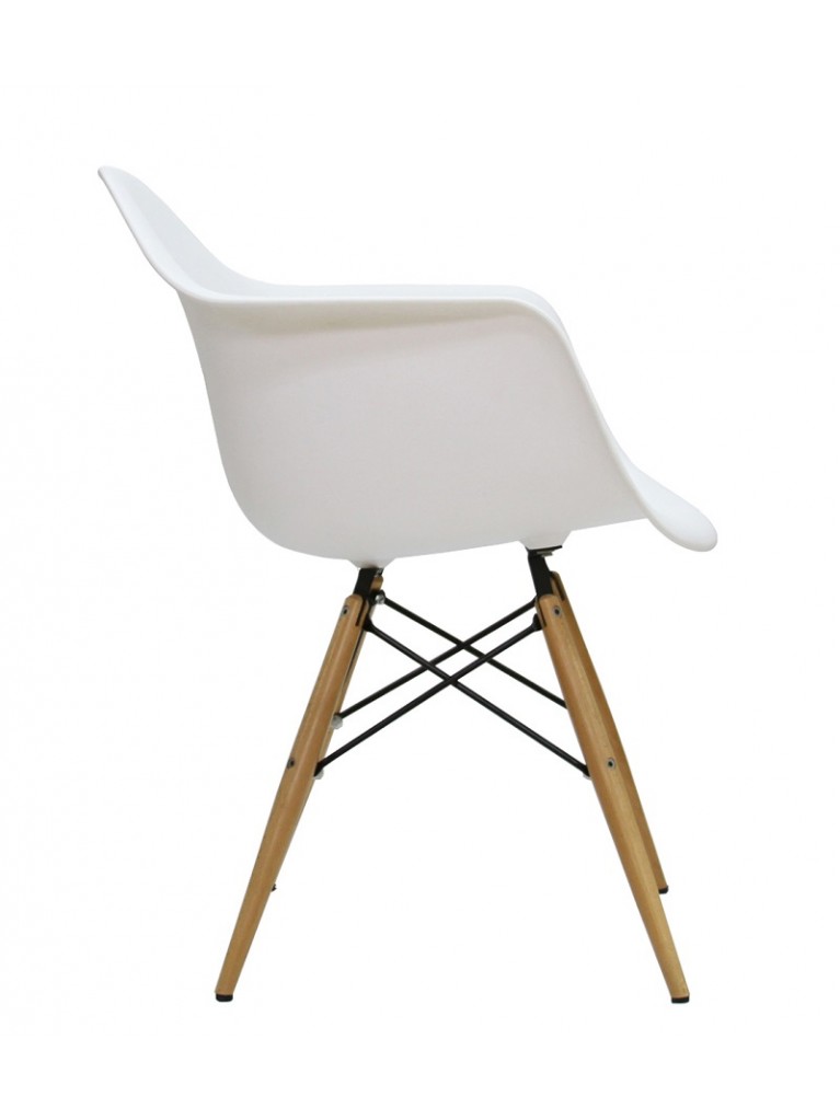 SILLA EAMES BLANCA CON BRAZOS