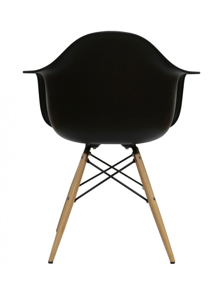 SILLA EAMES NEGRA CON BRAZOS