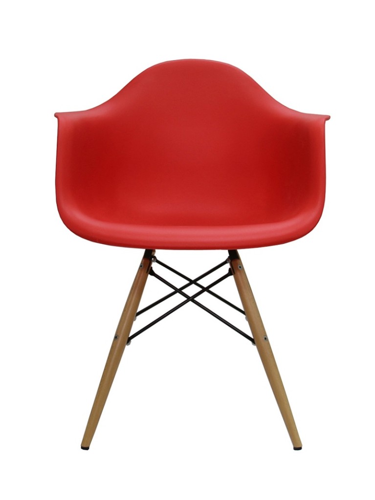 SILLA EAMES ROJA CON BRAZOS