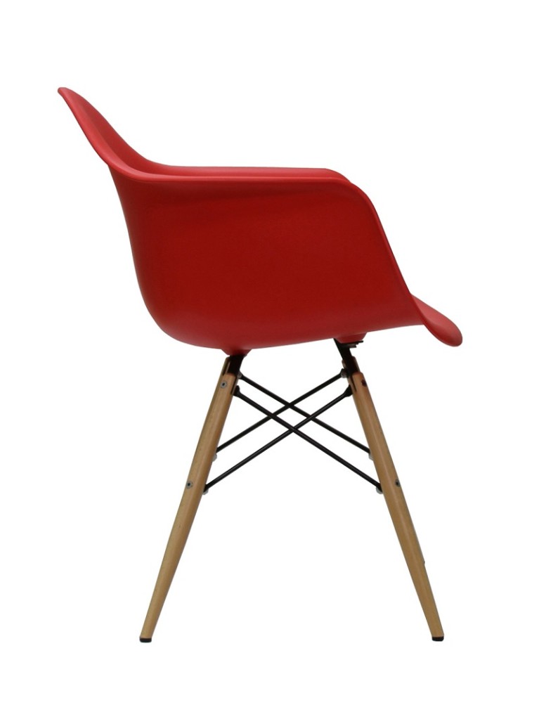 SILLA EAMES ROJA CON BRAZOS