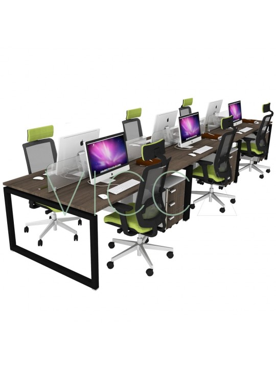 Estacion Trabajo Grupal 6 Personas Corchete Cerrado