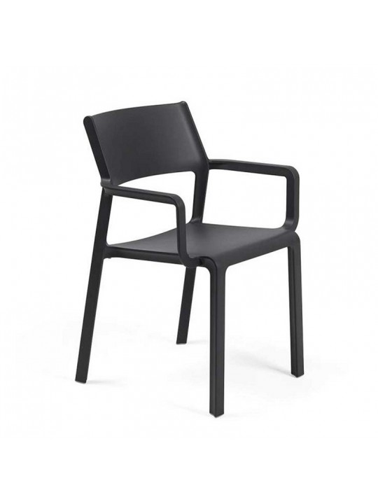 Silla Trill Grafito con Apoyabrazos Nardi